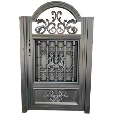 Automatic Sliding Bi-Fold Iron Glass Door with Main Iron Gate Designs
