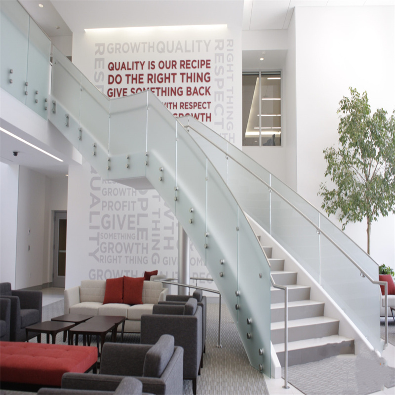 Stainless steel Glass Stair Railing